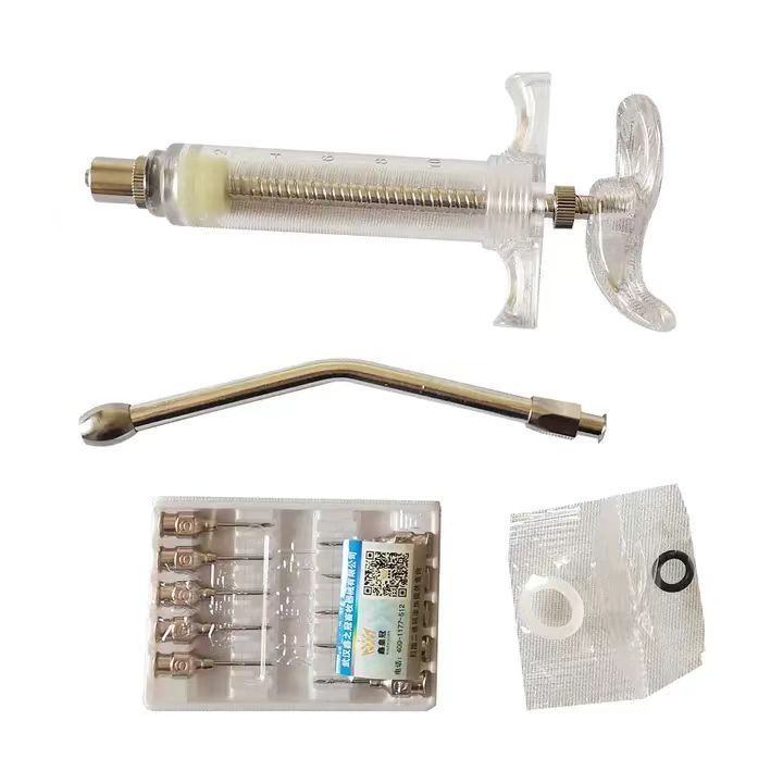 Precision Veterinary Injection Medicine Device Plastic Steel Syringe for Pig Cattle Chicken Animal Drinkers Tool