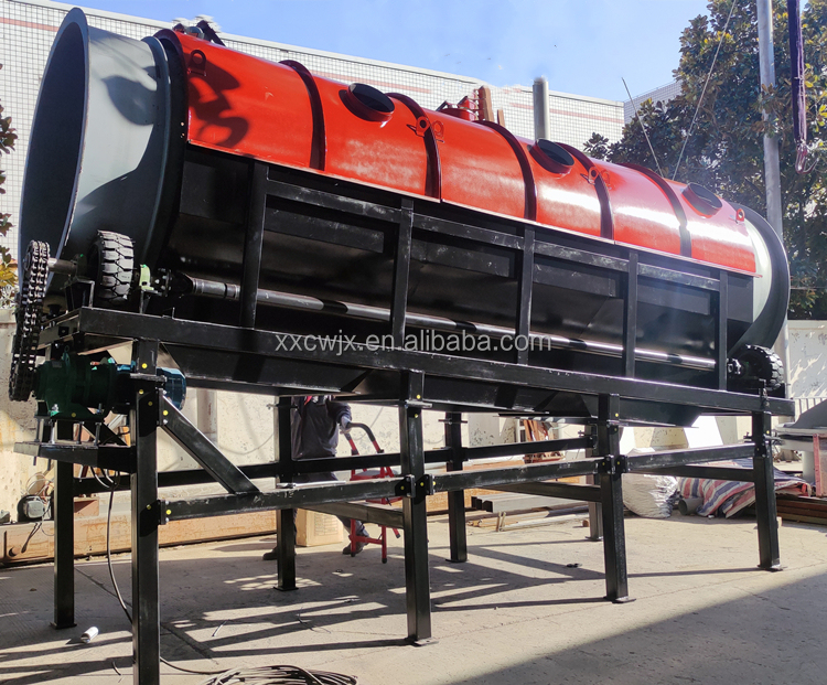 Large Capacity Sand Drum Sifter Industrial Rotating Drum Sieve Compost Sieve Rotary Screen Coal Ash Sieving Machine