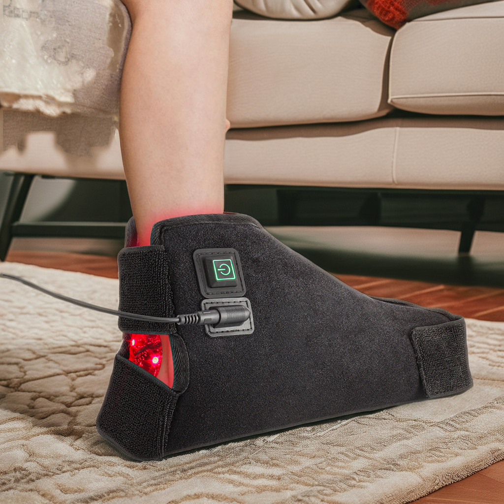 OEM ODM 660nm 850nm Wearable Flexible Foot Slipper Equipment Device Boots Pulse Red Infrared Light Therapy Shoe for Feet