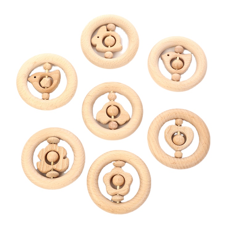 Manufacturers Beech Ring Bell DIY Wooden Baby Early Educational Toys Baby Room Decoration Accessories