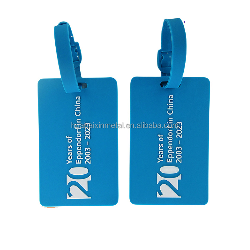 Huabaixin Factory Custom PVC Silicone Card Sleeve Soft Rubber Luggage Tag with Cartoon Boarding Pass Make Logo Service Equipment