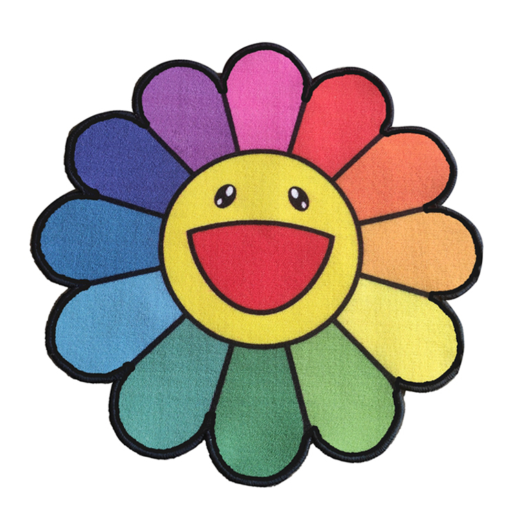 popular custom design area rug mura kami flower rugs round shape rug custom flower shape mat