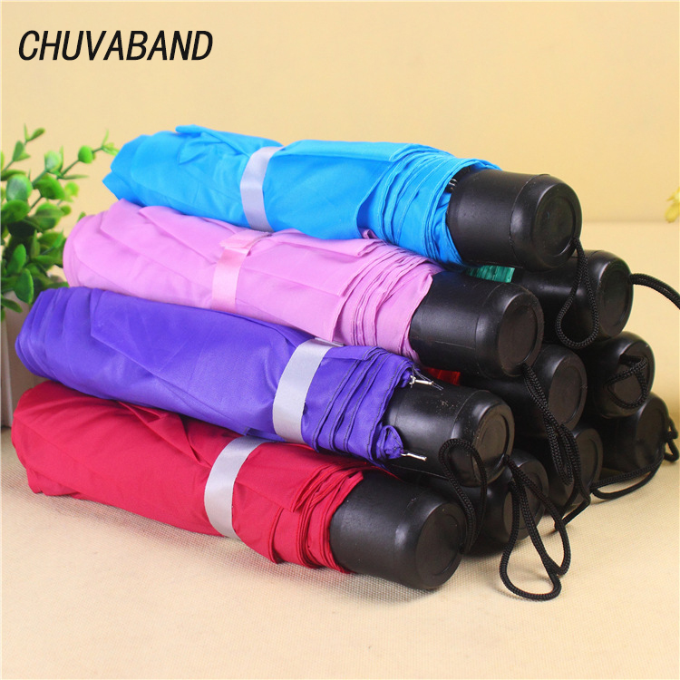 Chuvaband оптовая продажа 3 складной зонт по дешевой цене дизайн сплошной цвет зонтик рекламные короткая ручка 8k Портативный foldiumbrellas