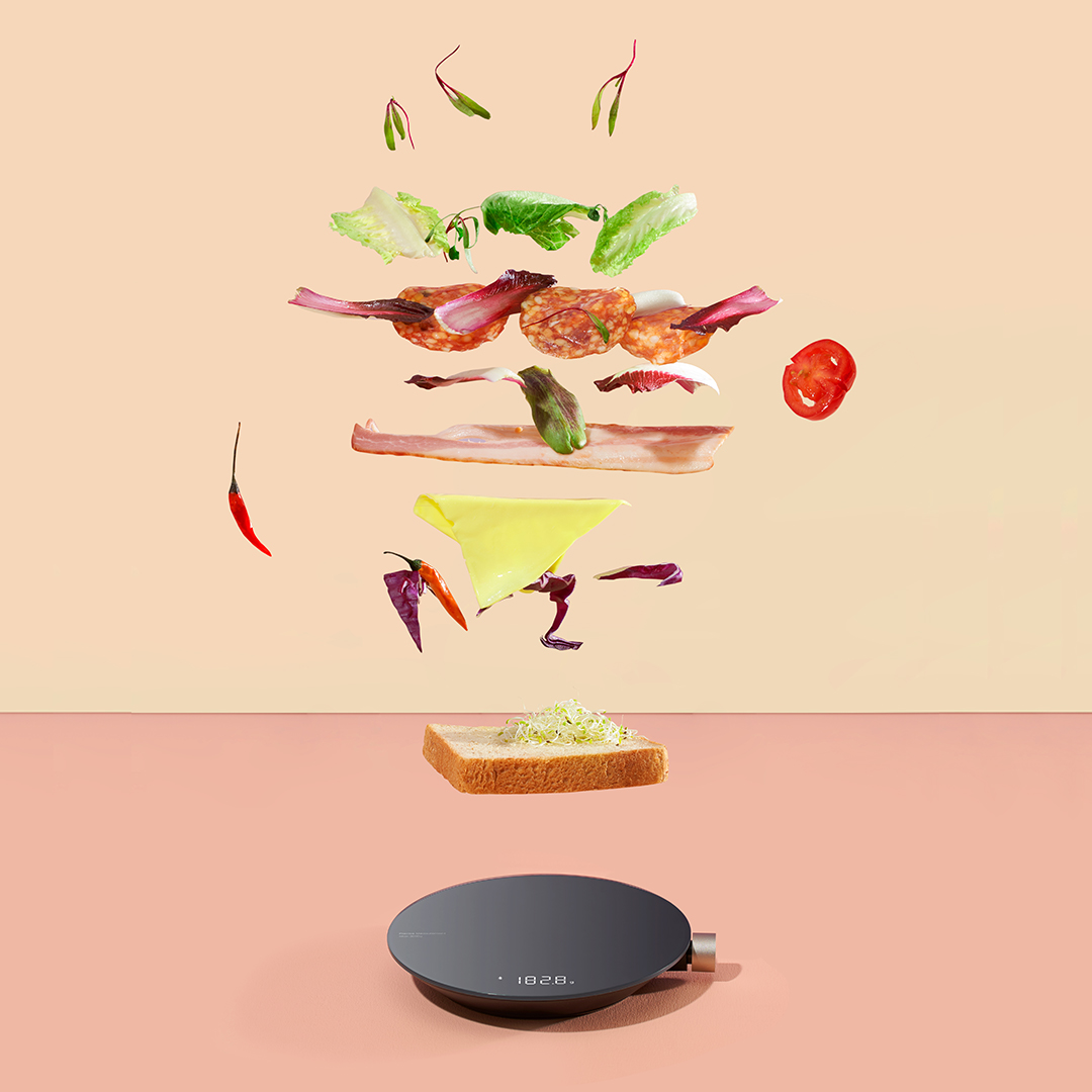 HOTO Smart Kitchen Scale MIHome APP Digital Food Scale Kitchen Measuring Tool Kitchen Weighing Scale Tool LED Display