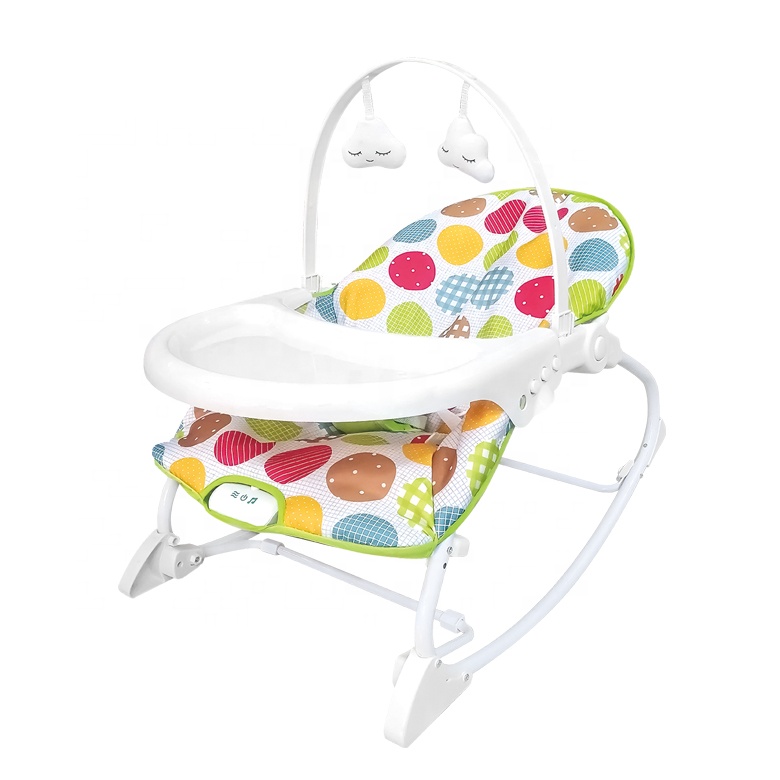 Стул-качалка Детский музыкальный с вибрацией, похож на fisher price