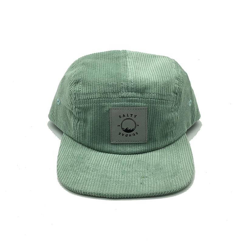 Wholesale Custom Corduroy Design 5 Panel Flat Snap Back Baby Caps And Hats With Logo For Kids