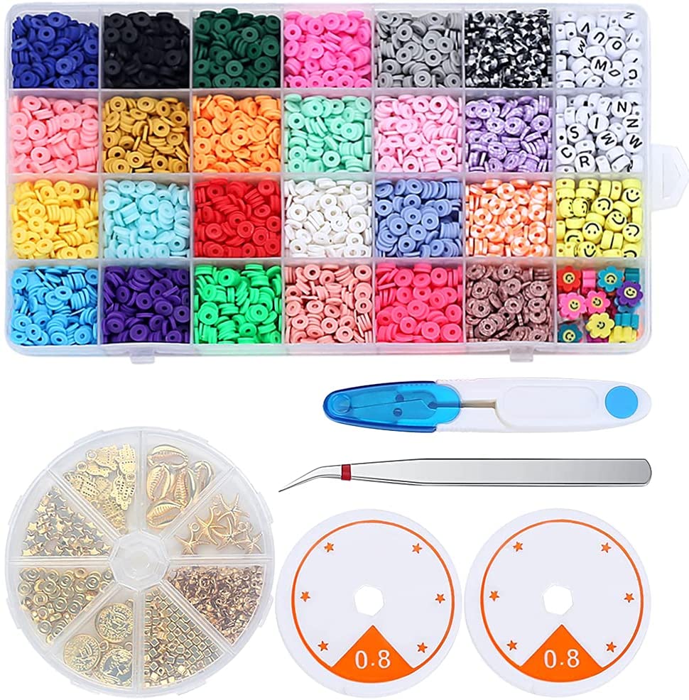 6mm Polymer Clay Beads Colorful for Making Jewelry DIY Accessories for Bracelets Necklace Starfish shell pendant bead kit