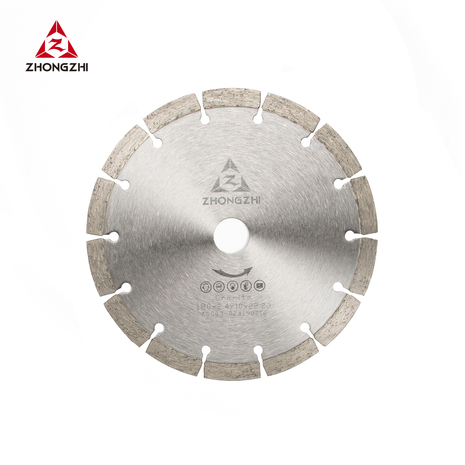 ZHONGZHI 110mm Diamond Segmented Cutting Disc for Granite  Marble  Concrete  Brick