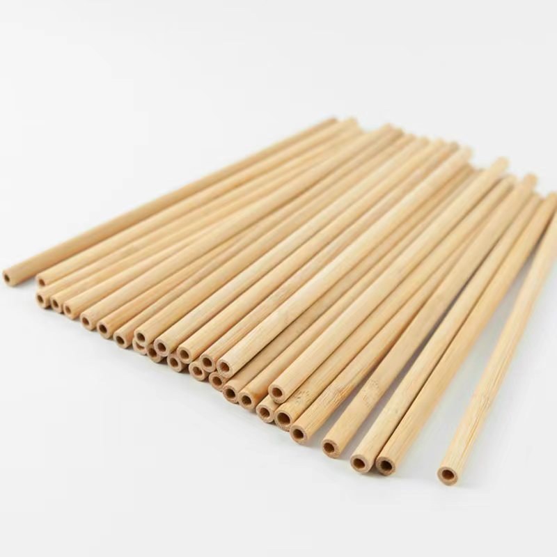Natural bamboo material Eco-friendly Custom 10mm bamboo Straw