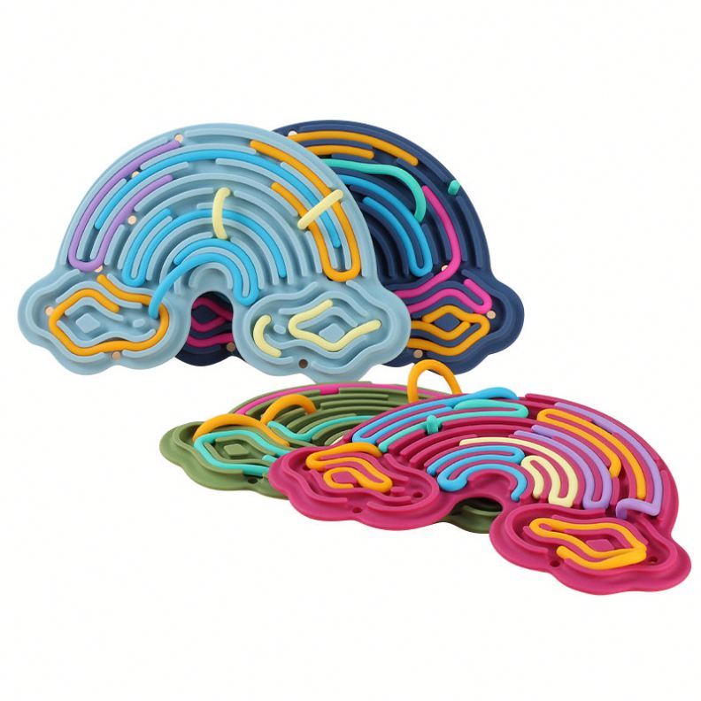 Infant Teaching Sensory Activity Sensory Activity Silicone Stress Relieving Silicone Rainbow Stress Relieving Toy