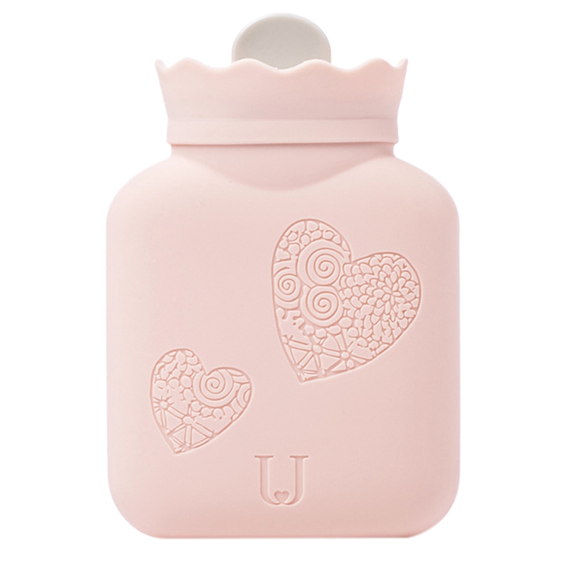 2019 Hot Seller Food Grade Silicone Rubber Hot Water Bag / Hot water bottle with Cover for Hand Warming