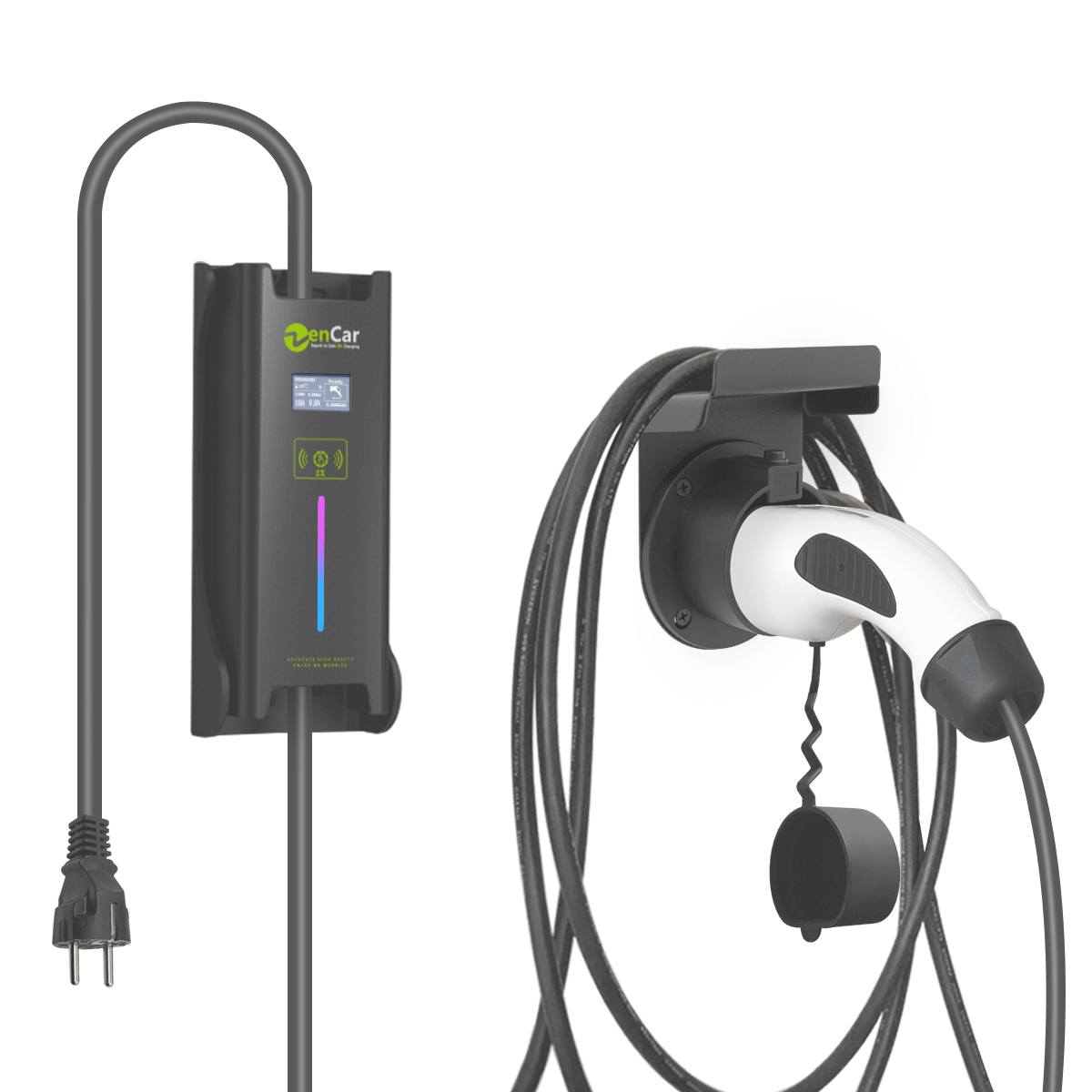 Zencar 3.7KW электрический автомобиль зарядное устройство 16A IEC 62196-2 типа 2 к schuko