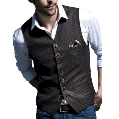 hot sale 2021 new arrivals springs slim fit Men's vests Gilet Business vest for men Sleeveless vest Waist coat for men