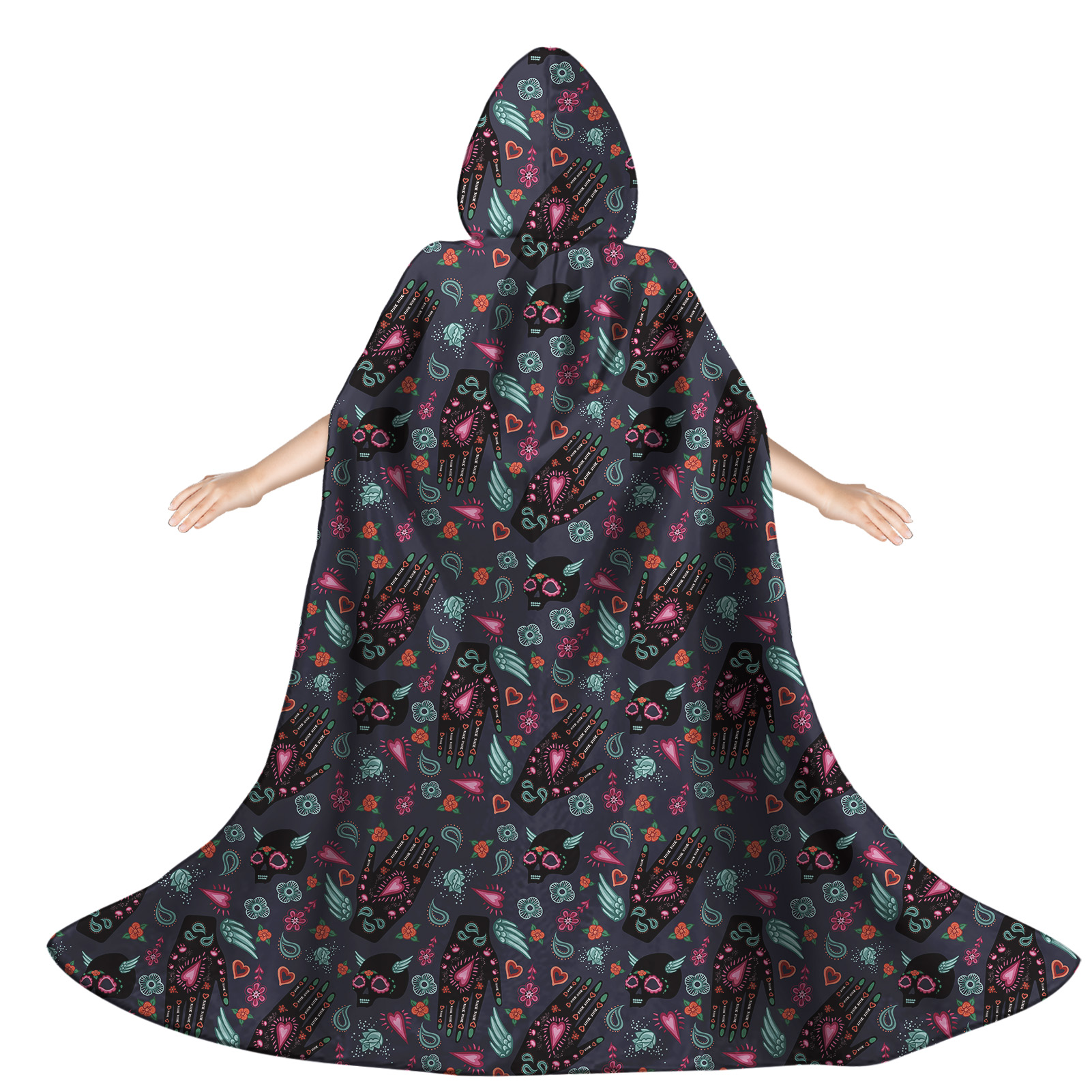 Factory Wholesale Chinese Supplier of Skull Print Halloween Hats and Capes for Children's Halloween Sets