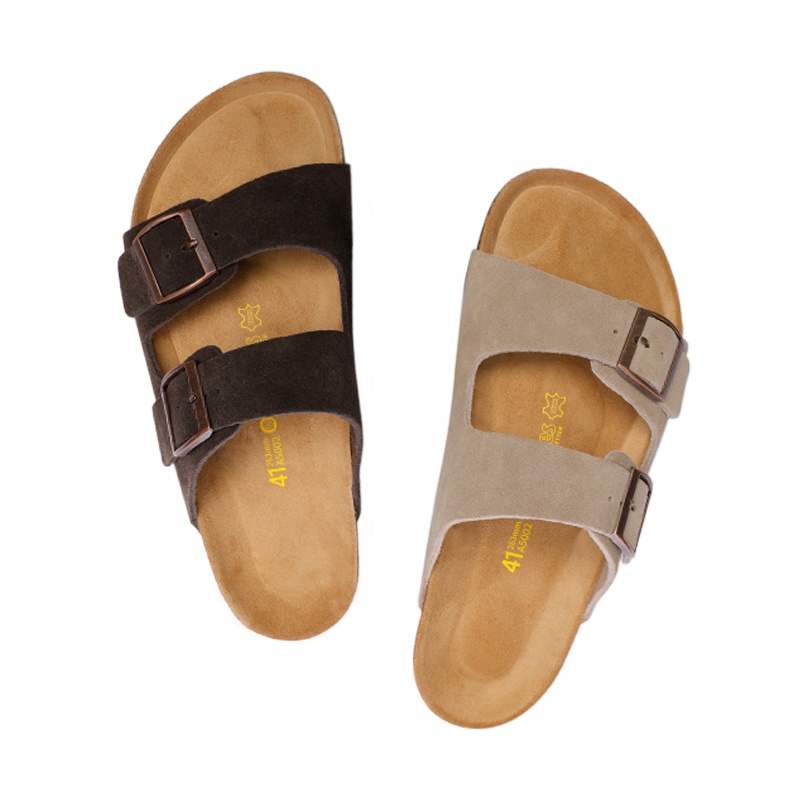 New design Summer cork soles girl flat blank no slip cork sandals for men