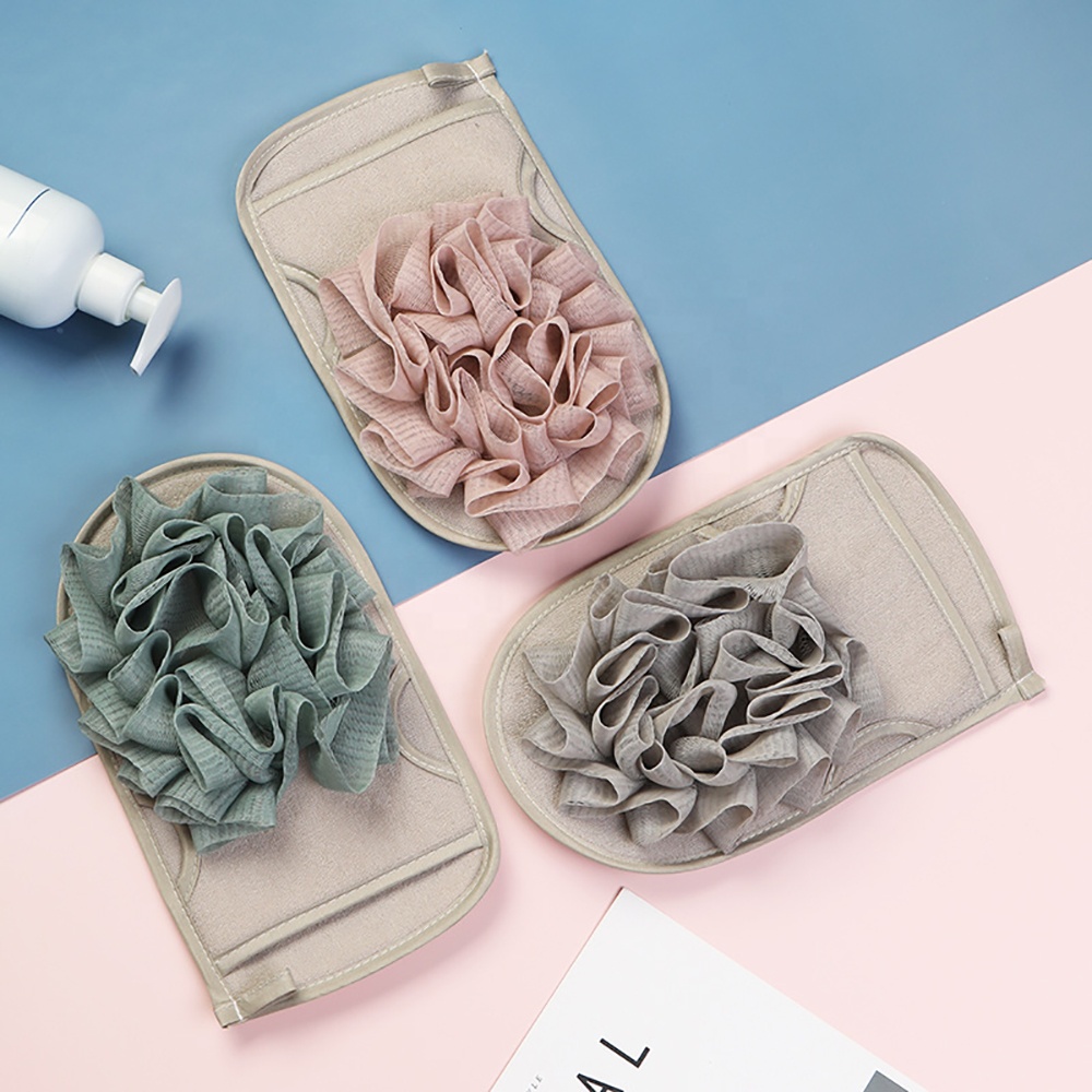 Portable Bath Gloves Double Sides bath gloves for adult kids exfloating bath gloves soft dead skin