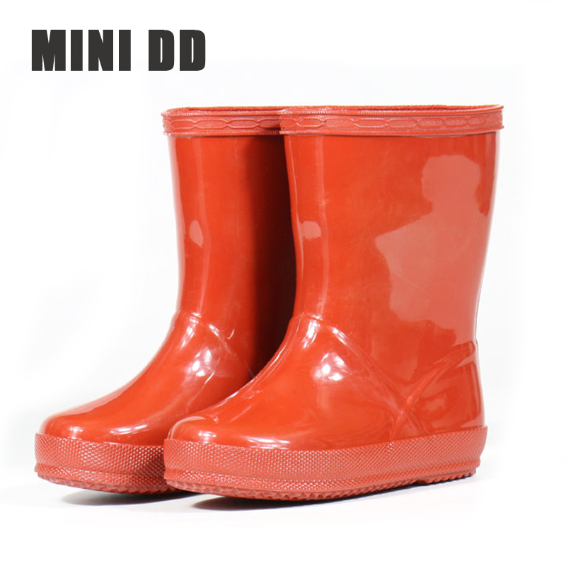kindergarten Baby Unisex Comfy Outdoor Jelly Water Shoes Children Girl Winter Midi Boots Kids First Classic Gloss Rain Boots