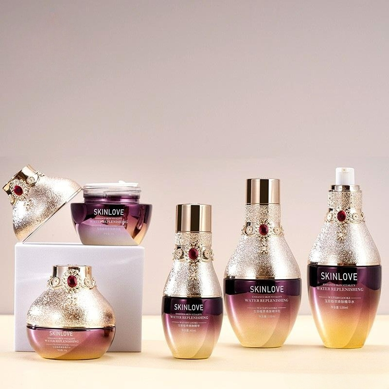20ml 30 gold Cap Glass Jar For Skincare Face Lotion Bottles Cosmetic Transparent Essential Spray