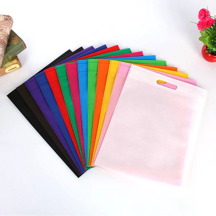 Printed Customized Eco Friendly Die Promotional Shopping Non Woven Fabric D Cut Non-Woven Bags