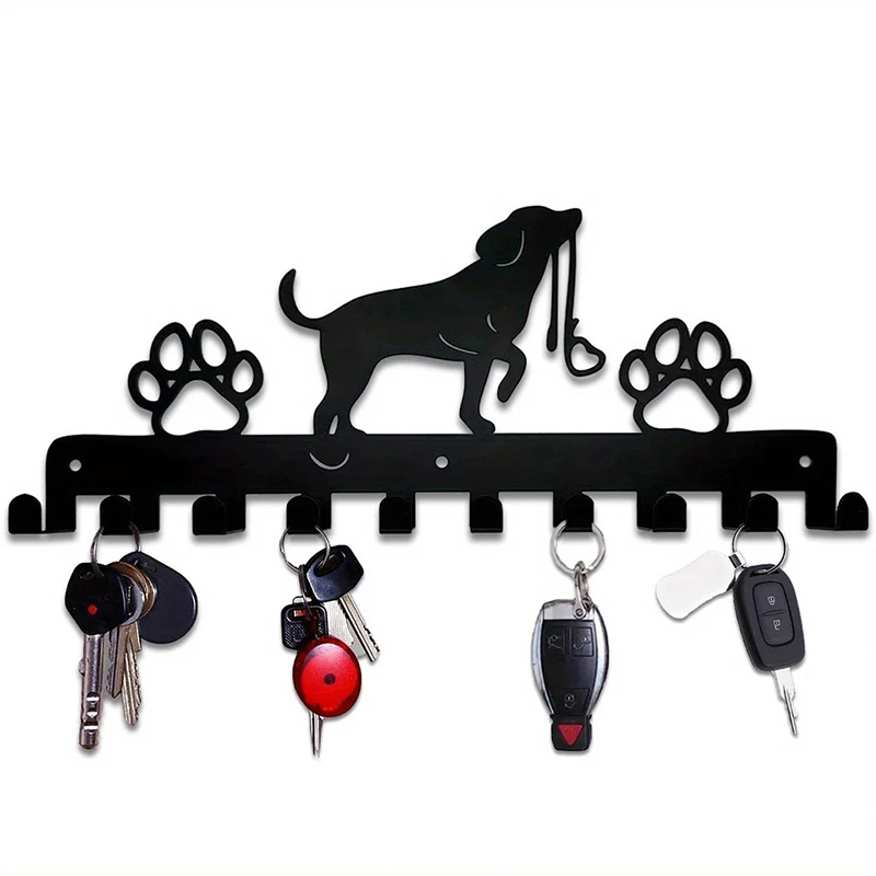WG217 Customized Logo Wall Decoration Mounted Clothes Hanger Coat Hook Key Holder Rack Metal Design Custom Cartoon Cat Key Hook
