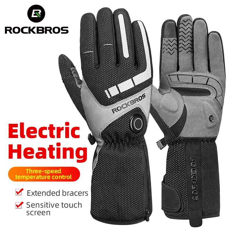 USB перезаряжаемые электрические зимние уличные плотные спортивные перчатки с подогревом теплые лыжные перчатки с подогревом