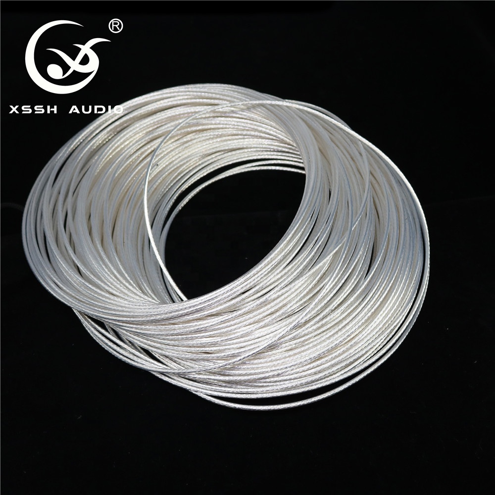 14AWG 15AWG 17AWG 18AWG 20AWG аудио HIFI DIY Hi-end Чистая медь OFC покрытая серебром внутренняя клемма провод кабель питания