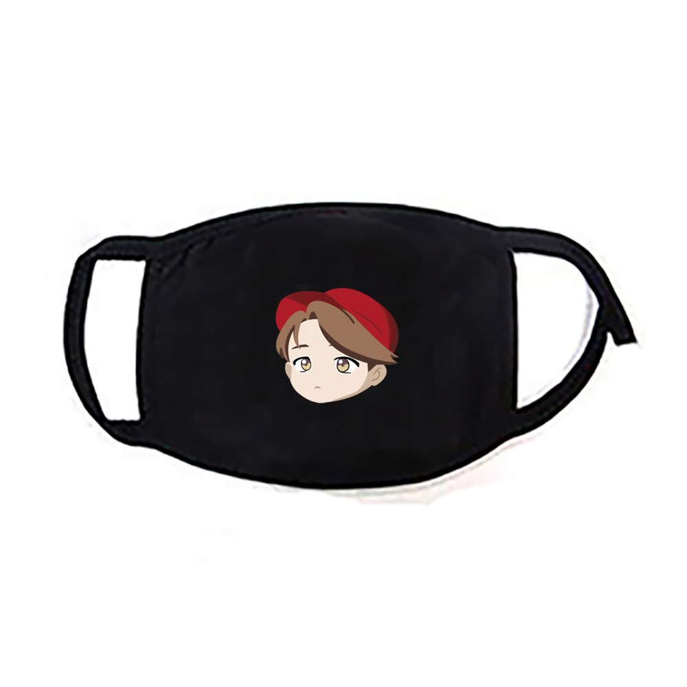 Лидер продаж 2021, Защитный дышащий многоразовый чехол BTS Facecover с мультяшным принтом для мужчин и женщин