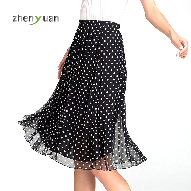 Elegant Ladies Office Skirts Midi Spring Women High Waisted Summer Skirt Floral Long Skirt