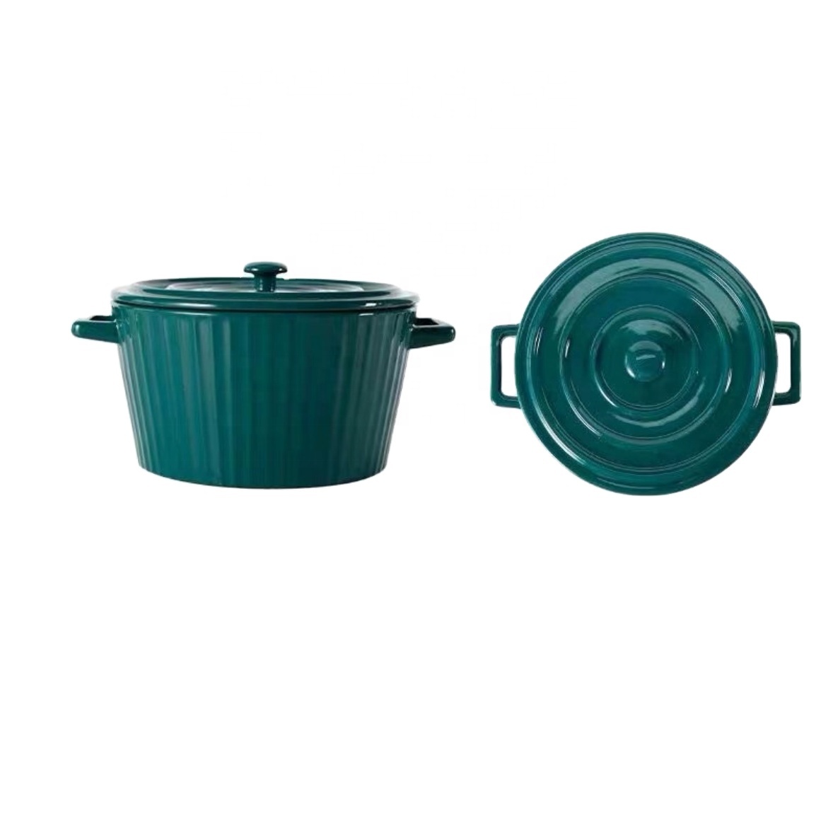 Nordic style ceramic salad bowl with lid ceramic baking pan large soup bowl