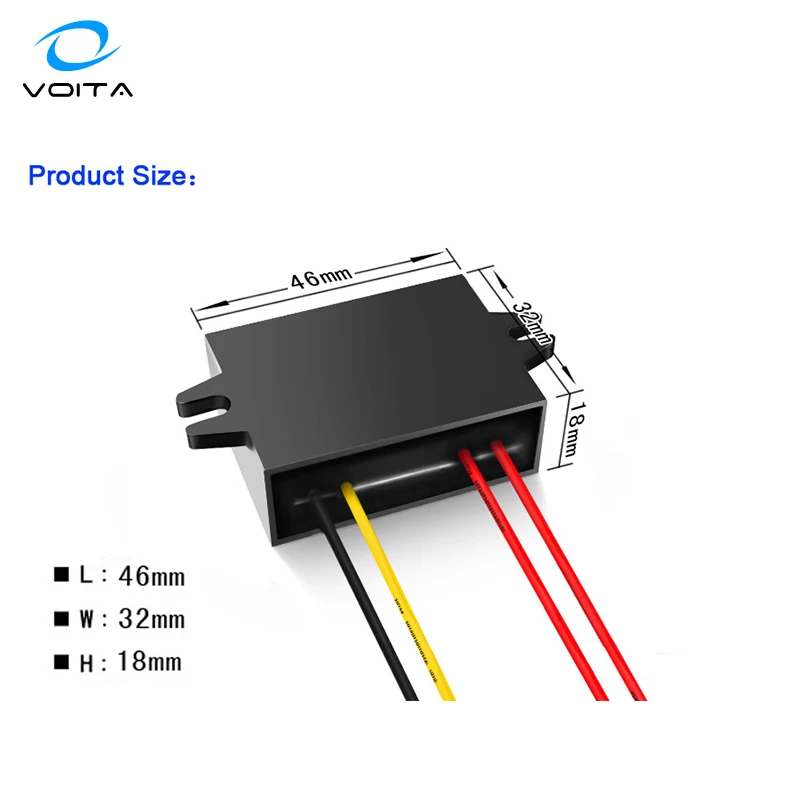Water Proof plastic housing  8V-35V 12v to 9v step down dc converter for battery