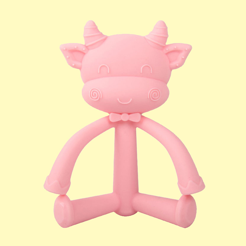 New custom food grade baby silicone teether BPA Free baby Teething chew teether toy