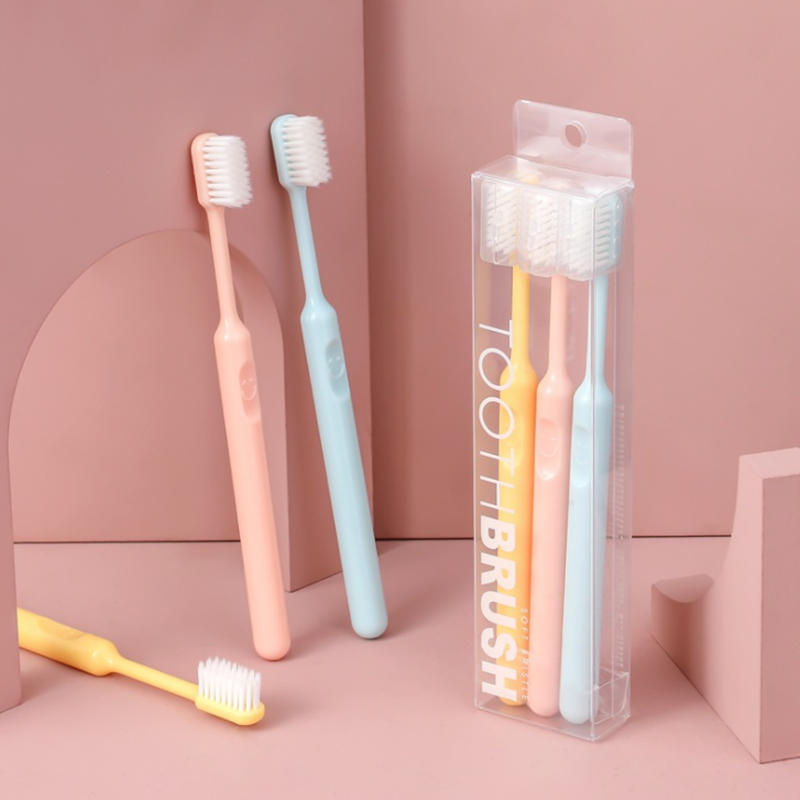 Free Sample 3pieces Custom Wholesale Eco Friendly Soft Adult toothbrush