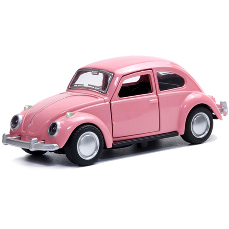 Wholesale alloy metal pull back open door toy car battery classic mini pocket car for boys girls