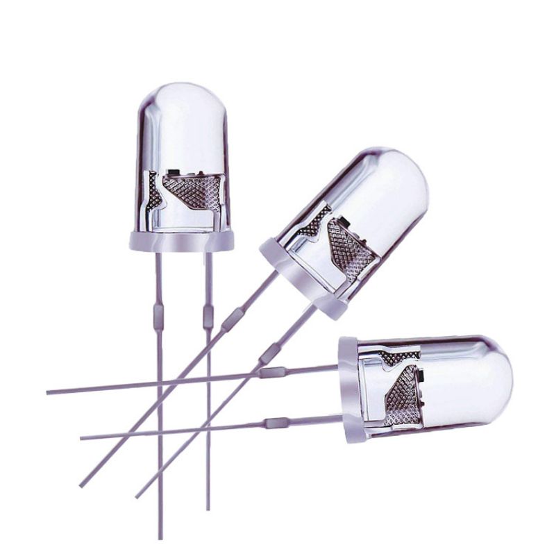 3mm transparent white hair and white short feet round head straight plug-in led 3mm lamp beads light-emitting diode