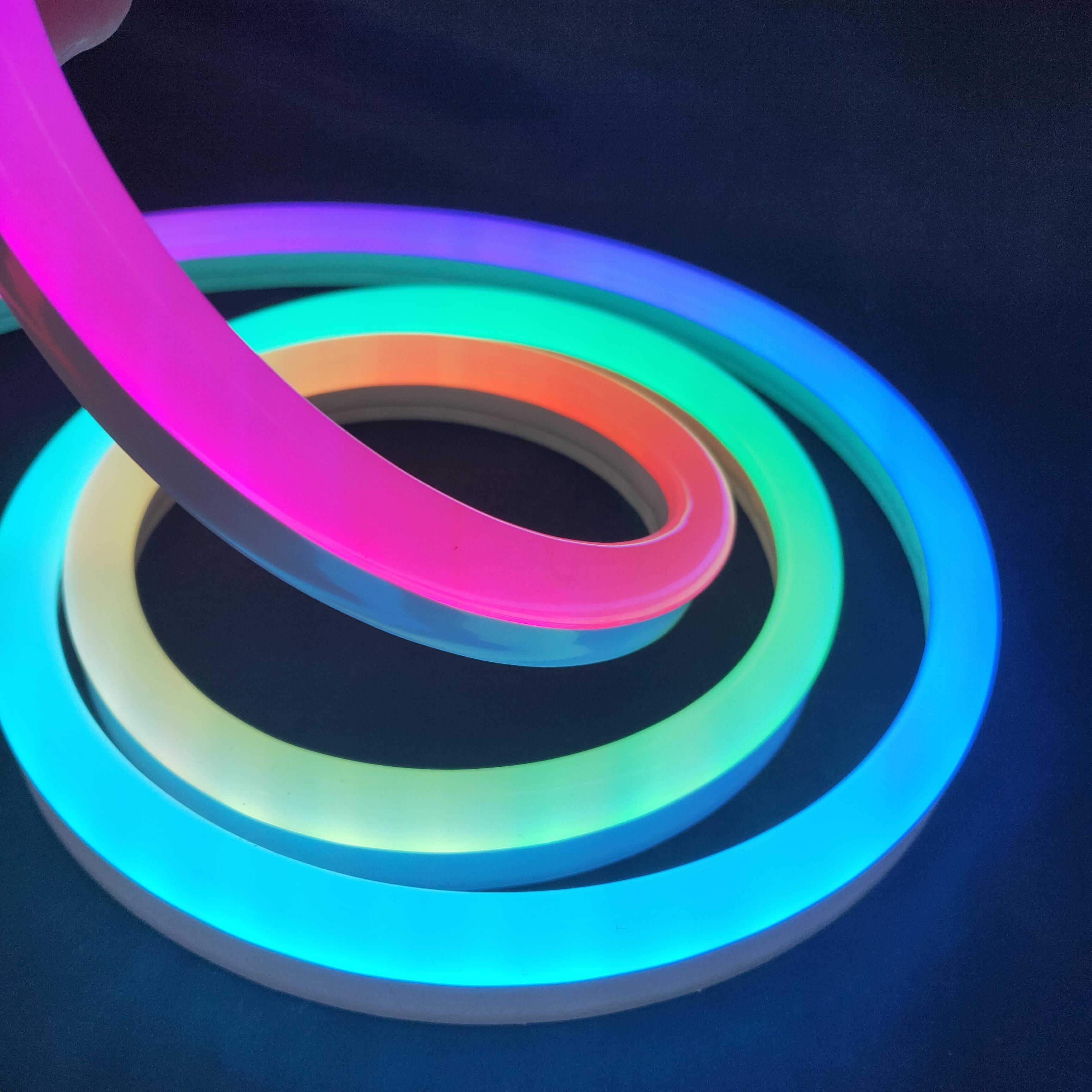 IP67 12V 24V 5M Smart WS2811 WS2812B addressable pixel flexible 5050 rgb silicon neon waterproof led strip lights
