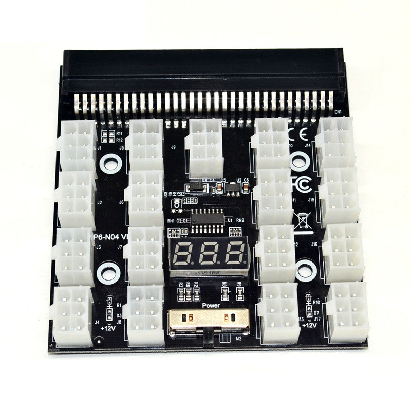 17 * PCI-E PCIe 6Pin Server PSU Breakout Board 12V Power Supply for HP 1200W/1000W/750W miner Bitcoin