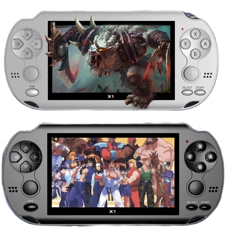 Новая портативная игровая консоль X1, 10000 встроенных игр, видеоигровые консоли, 4,3 дюйма, Классические консоли с двойным вибратором