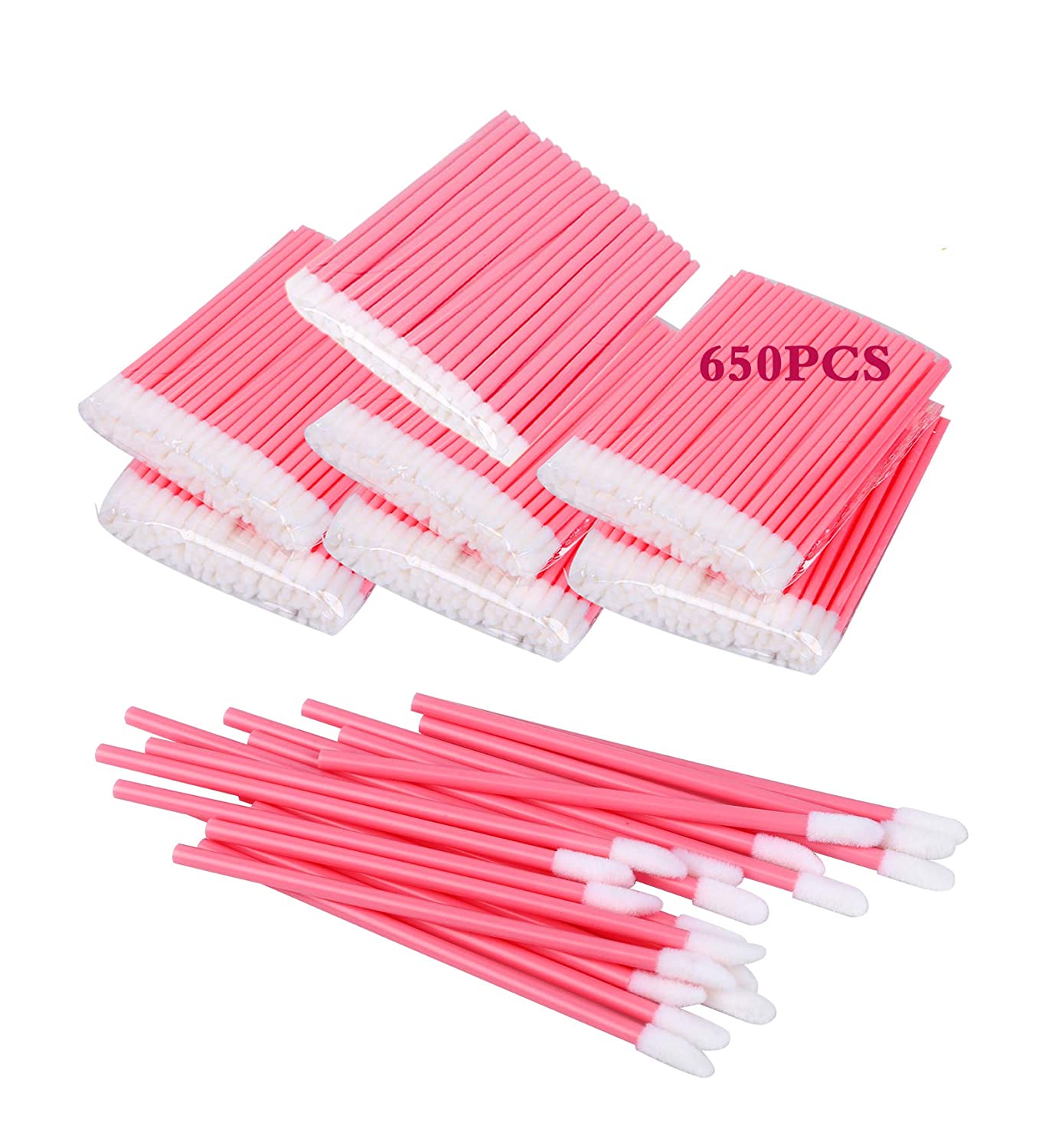 100Pcs/Set Disposable Lip Brushes ,Lipstick Lip Gloss Wands, Applicator Tool Makeup Beauty Tool Kits,Make Up Brush