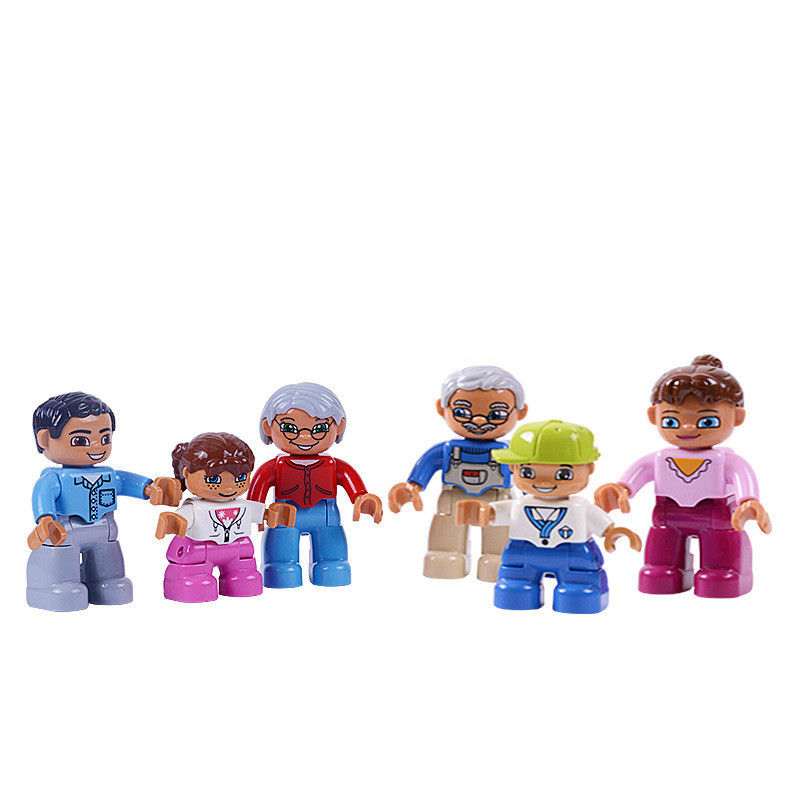Plastic Building Block Dolls Mini Characters Big Size Building Brick Figures Kids Construction Toy Compatible with Leading Brand
