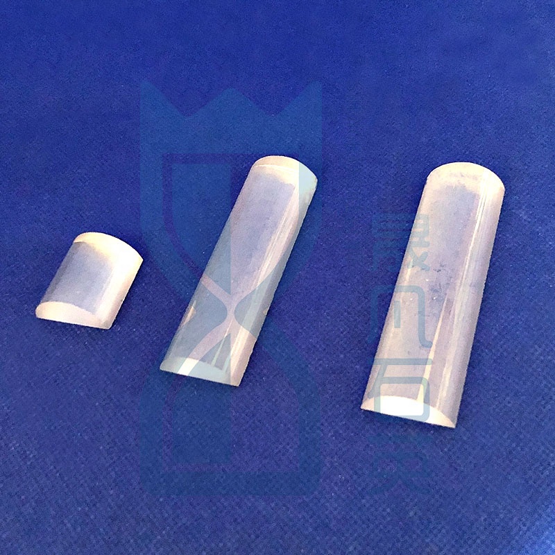 High purity fused silica half round quartz glass rod