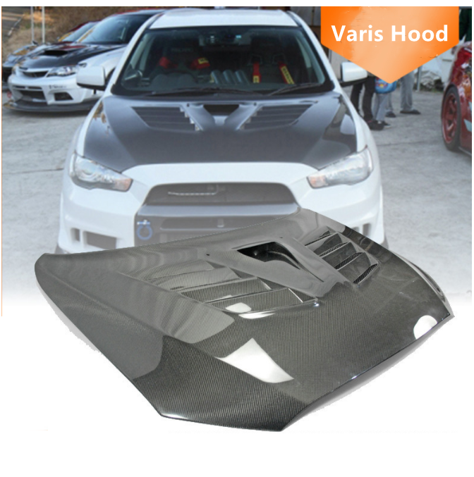 Капот двигателя из настоящего углеродного волокна для Mitsubishi Lancer EX 2008-2015 EVO 10, капот V Mitsubishi Lancer