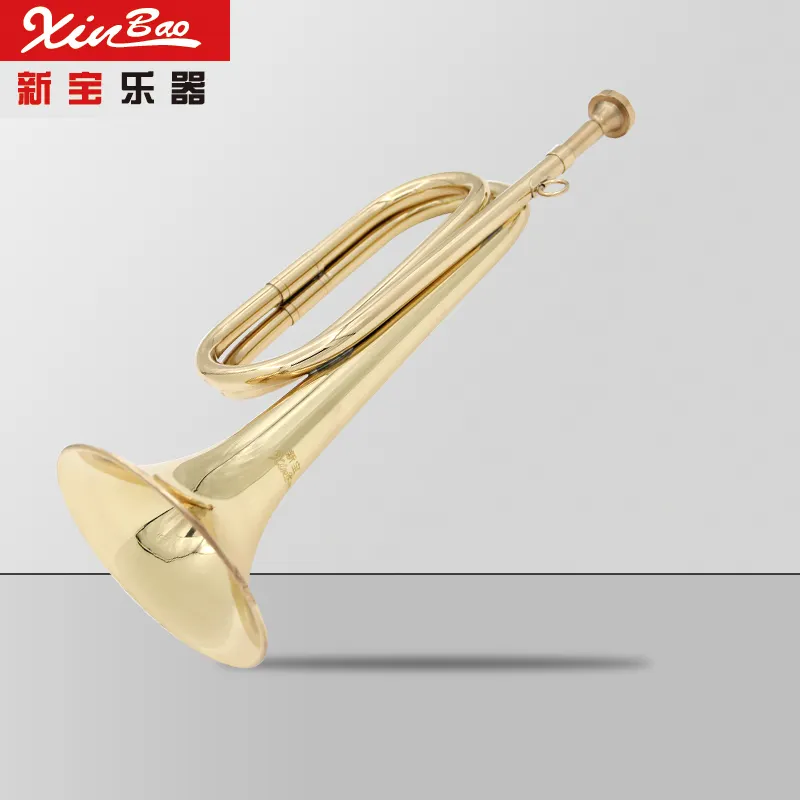 Cheap China Yellow Brass Beginner Student Level Lacquer Plated C Key Bugle