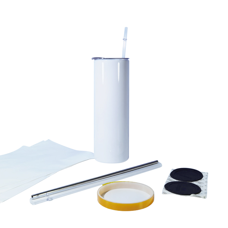 wholesale shrink wrap heat tape metal straw rubber bottoms 20 oz sublimation skinny tumbler 20oz30oz rubber bottoms for tumblers