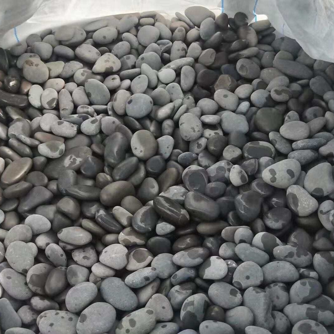 Оптовая продажа, черная Ландшафтная каменная полировка, натуральная черная каменная галька