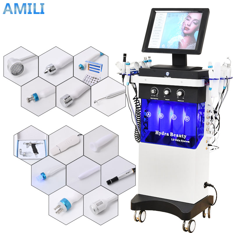 Neck Beauty Device Face Ems Mesotherapy Rf Radio Frequency Needling Vibrating Scrubber Skin Tightening Facial Machine