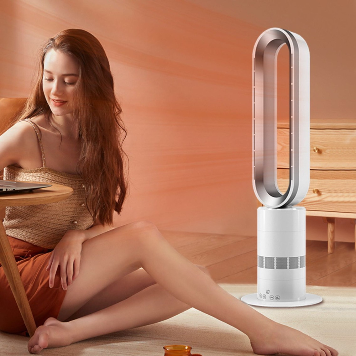 Cooling and heating Circulation Bladeless Fan Best Space Heaters PTC Cooler fan Infrared Home hot and cool bladeless fan
