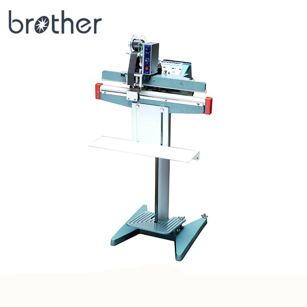 Компания Brother Packing PFS-P450 педаль Вертикальная импульс полиэтиленовый пакет запечатывающая машина с истекает срок печати отметок истечения срока закаточная машина