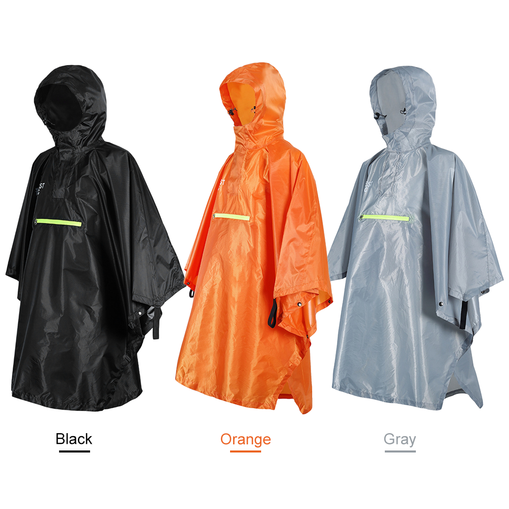 high quality ripstop nylon rain poncho with Reflective Strip