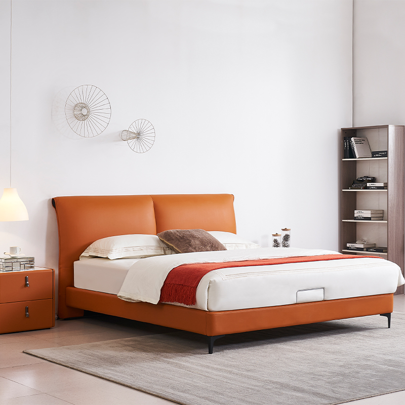 Customizable Double Bed 1.8m Modern Wood Luxury Bed Frame Soft Bedroom Furniture Queen King Size Bed