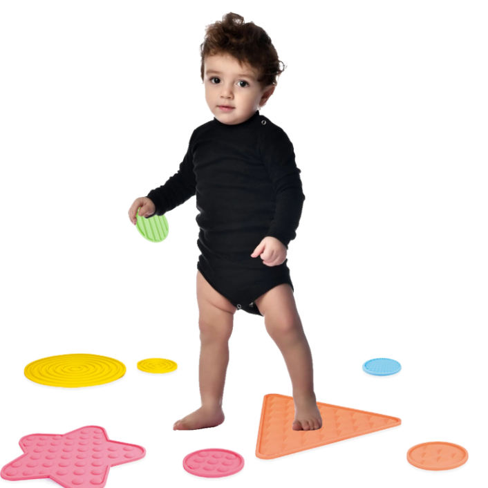 Custom Available Colorful Silicone Textured Sensory Mat Sensory Integration Equipment Alfombra Sensorial Toys